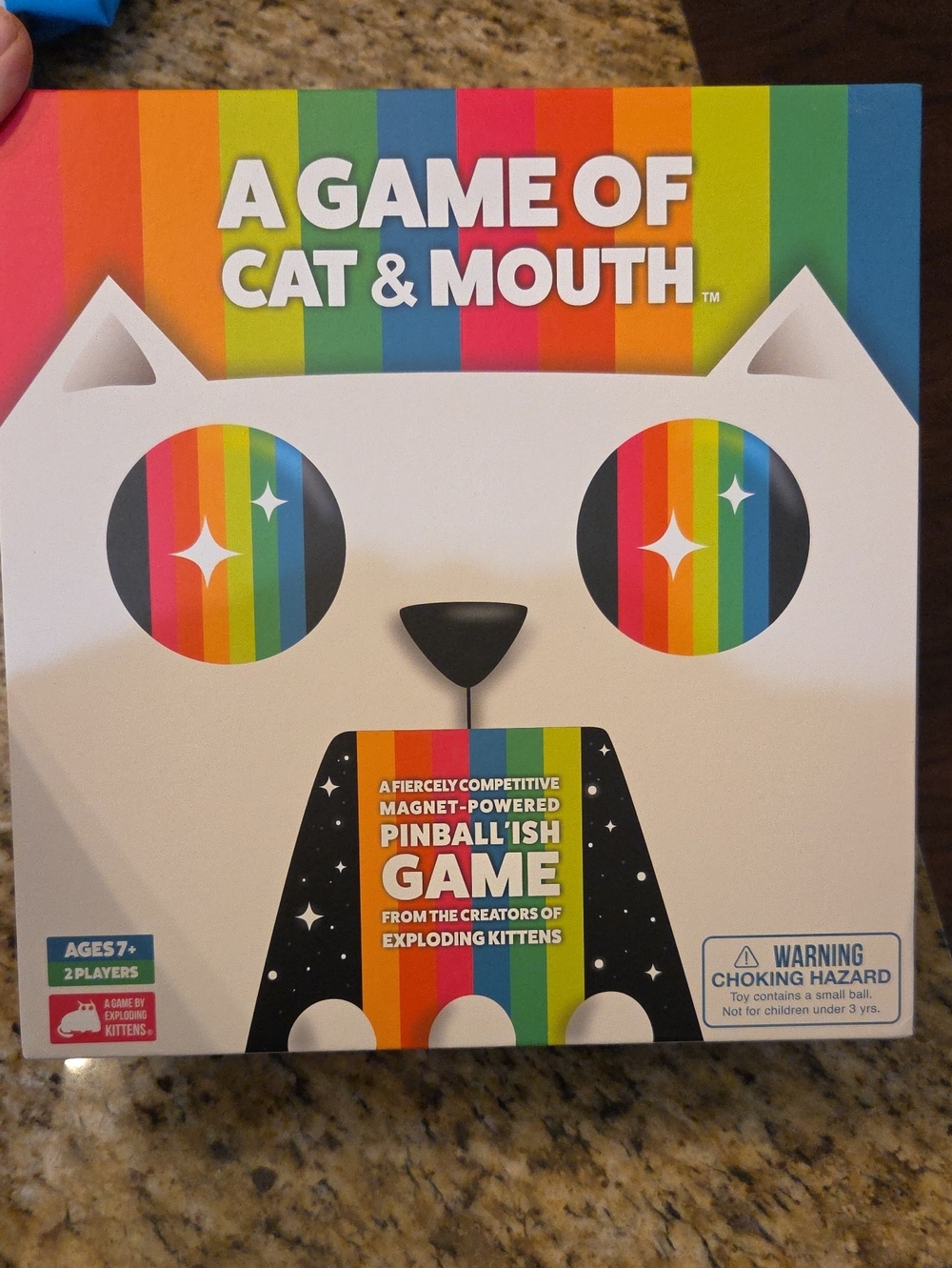 A Game of Cat & Mouth Rainbow Pinball Game by Exploding Kittens